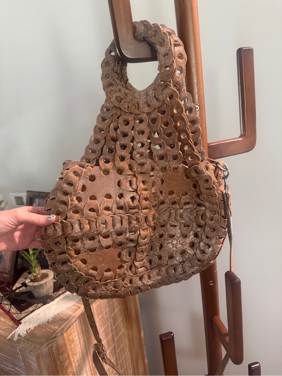 Patricia Nash Handbags - Patricia Nash Brown Braided Circular-Handle Shoulder Bag